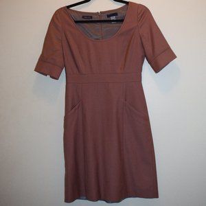 Mauve Short Sleeve Dress with Pockets